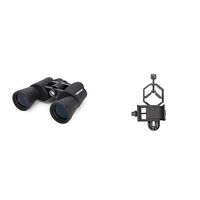 Celestron 71198 Cometron 7x50 Binoculars (Black) with Basic Smartphone Adapter 1.25"