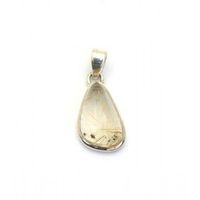 Sterling Silver Golden Rutile Quartz Pendant Jewellery No.3193