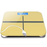 Digital Body Weight Scale Bathroom Scale High Precision Measurements 180kg Max USB Charging,Gold