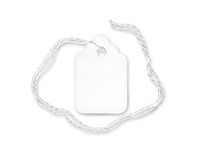 White Merchandise Tag-Strung Cotton 3/4"x1-3/32" (2 Packs; 1000 Tags Per Pack) - WRAPS-12207