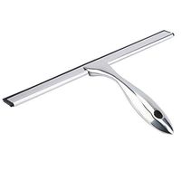 Glass Wiper Stainless Steel Window Glass Cleaner Grip Scraper Cleaning Wiper Squeegee Shower Bathroom Mirror Brush
