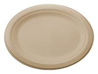 World Centric 100% Biodegradable, 100% Compostable Bagasse 12 Inch Plant Fiber Oval Plates (Package of 250)