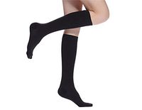 Compression Socks 30-40 mmHg by Stellar Way,Knee High,One Size-Ladies Shoe Size 4-10,Men Shoe Size 5-9,Black