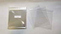 500 Pcs 5 11/16 X 5 9/16 Clear Resealable Cello/Cellophane Bags Good for 5.5x5.5 Square Card