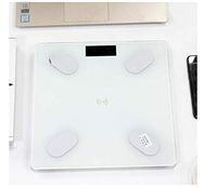 Wisess Multifunctional Bluetooth Body Fat Scales iOS & Android Weighing Digital Scales Composition Analyzer with Technology for BMI Muscle Mass Calorie AMR and BMR,White(Battery)