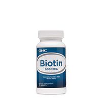 GNC Biotin 600mcg, 120 Caplets, Supports Healthy Hair, Skin and Nails