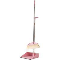 Broom and Dustpan With Long Handle Telescopic Up Non-stick Hair Extra Long Handle Rotatable Broom And Dustpan Windproof Stainless Steel Rod Broom Set Home Kitchen Room Schools Garden Clea