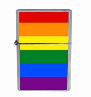 Customized Collectables Gay Pride Flip Top Oil Cigarette Lighter