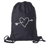 Valentine's Day Bags, Cotton Drawstring Cinch Backpacks, Valentines Day Gift Bags - 6PK Black CA2725VAL S2