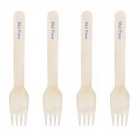 Dress My Cupcake Natural Wood 200-Pack Candy Buffet Forks DIY Kit, Nut Free, Cornflower Blue