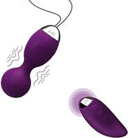 Kegel Balls Exercise Weights Ben Wa Balls for Women Kegel Balls Silicone Remote Control Massager for Beginners Bladder Control & Pelvic Floor Exercises (Purple)
