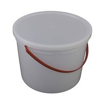 Consolidated Plastics Pail with Handle, HDPE, 5 Quart, Natural, 10 Piece