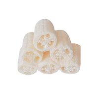 6 Pcs Natural Loofah Kitchen Cleaning Scouring Pad Oil-Free Brush Cloth Bath Exfoliating Scrubber