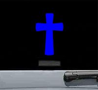 Cross Vinyl Decal Sticker (BLUE)