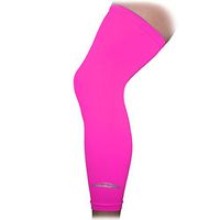 COOLOMG 1PCS Sport Football Basketball Cycling Stretch Leg Knee Long Sleeve, Pink, Small