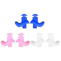 HEALLILY 3 Pairs of Swimming Ear Plugs Waterproof Reusable Silicone Earplugs for Swimmers Showering Bathing Surfing and Other Water Sports Kids Size