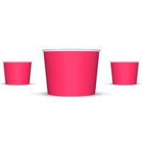 12 oz Paper Ice Cream Cups - 1,000 / Case (Pink)