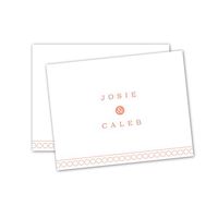 Circles Personalized Note Cards - Peach