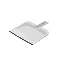 Superio Heavy Duty Dustpan - Durable Plastic with Comfort Grip Handle, Lightweight Multi Surface Dust Pan for Easy Sweep Broom 10 inch Wide (Light Grey - Clip-on)