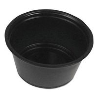 Boardwalk PRTN2BL Souffle/Portion Cups, 2 oz, Polypropylene, Black, 2500/Carton