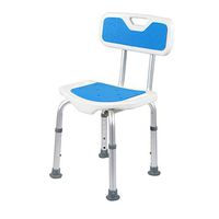 Elderly multifunctional shower chair, disabled pregnant women bathroom anti-slip armrest shower seat with backrest, 6 height-adjustable bench-top bath shower stool, maximum load 180kg