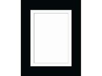 PA Framing, Specialty Double Mat, 11 x 14 inches - White Core/Black and White Inner 