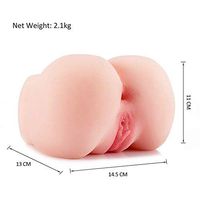Artificial 3D Realistic Toys for Male with 2 Entries Cup Underwear Soft Silicone, Lifelike Soft Silicone Dolls Men's Male Adult Toys, Best Gift Men Couples Silicone Toys,Tshirt Realistic Texture