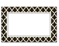 Black and White Tiles Gift Note Cards with Envelopes and Gold Seal -25pack Set