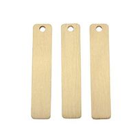 SUPVOX 3pcs Stamping Blanks Tag Rectangle Dog Tag with One Hole Antique Brass Blank Charms Pendants for DIY Jewelry Making Arts Crafts Projects Ornaments