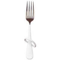 Maddak Stainless Steel Left-Hand Finger Loop Utensil Dinner Fork, Vinyl Handle (746170007)
