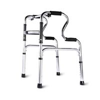 OUG Lightweight and Portable Walker, Walker with Armrest Support Pad, Thick Aluminum Alloy Rehabilitation Walking Frame, Suitable for Disabled People, Rehabilitation Personnel