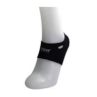 Olive Foot Pads Neoprene Soft Heel Protector Cracked Calluses Heel Skin Socks Assorted Color of 2Color (Black,Black&Red)