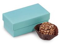 Rigid Truffle Candy Box 24 Count - Aqua - Holds 2 Pieces