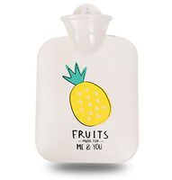 LLQ Small Hot Water Bottle, Winter Hand Warmer Hot Water PVC Bag Reusable Portable Hot & Cold Therapies - White