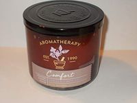 Bath and Body Works White Barn Aromatherapy Comfort Vanilla Patchouli Candle 3 Wick 14.5 Ounce (packaging may vary)