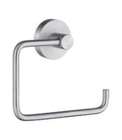 Home Euro Toilet Roll Holder in Brushed Chrome Finish