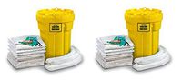 ESP SK-O30 56 Piece 30 Gallons Oil Only Absorbent Ecofriendly Spill Kit, 24 Gallons Absorbency, White (2 Kits)