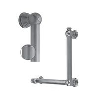 Jaclo G33-32H-24W-LH-SC 90 Degree Smooth with End Caps Grab Bar with Right-Hand Configuration, Satin Nickel