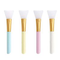 4pcs Face Mask Brush Silicone Facial Mud Mask Brush Handle Rod Soft Facemask Beauty Mixing Skin Care Tool Body Lotion Eye Mask Applicator