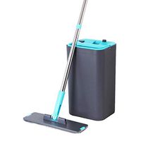 Microfiber Flat Mop And Bucket Kit, Ergonomic Handle, Self-cleaning System,Wet And Dry Mopping, Floor Cleaning Always insist on success