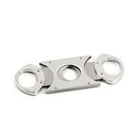Silver Stainless Steel Double Blade Guillotine Cigar Cutter