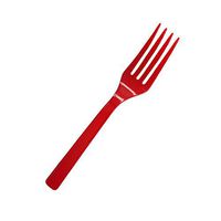 Northwest Medium-Weight Hard Plastic Plastic Forks (Red, 150 Count)