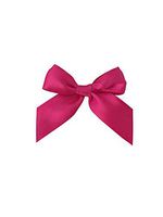 Fuchsia Pink Satin Pre-Tied Bows - 3" Wide, Set of 10, Valentine's Day, Easter, Wedding Favors Decor, Breast Cancer Awareness, Birthday, Gift Ribbons, Mother's Day