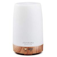 ASAKUKI Portable Essential Oil Diffuser, Ultrasonic 100ml Aroma Diffuser Cool Mist Humidifier with 7 LED Light Color, Intermittent Timer and Auto-Off Safety Switch Design for Baby Home Office