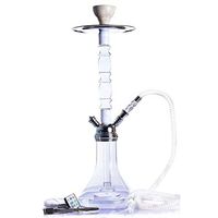 QWERDF Arab Complete Hookah Set, 21Inch 2 Hose Hookah with Heat Management System Magical LED Light for Better Shisha Hookah Narguile Smoking