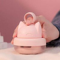 Beeant Cute Cat Clipper Fabric Shaver, Electric Lint Remover Stainless Steel Blades,Portable Fabric Defuzzer for Clothes, Battery Operated Lint Fuzz for Couch,Blanket,Curtain,Socks