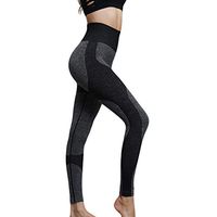 Buedvo Women's High Waisted Workout Leggings Seamless Hip-up Hygroscopic Sports Pants Sexy Hip Yoga Pants Tummy Control Running Pants Workout LeggingsSports Fitness Running Yoga Trousers (M, Black)