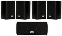 Acoustic Audio AA351B and AA32CB Mountable Indoor Speakers Home Theater 5 Speaker Set