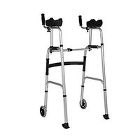 GEF Disabled Walker, Elderly Armrests,Folding Lower Limb Training Elderly Walker Home Aluminum Walker