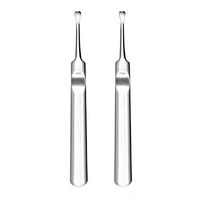 Luxxii 2 Pack - Stainless Steel Ear Spoon Portable Ear Pick Earwax Cleaning Tools Removal Ear Cleaner Spoon